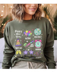 Happy 2024 Disco Ball Unisex Fleece Sweatshirt