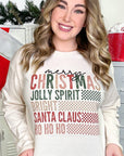 Retro Christmas Wishes Graphic BF Long Sleeve