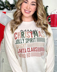 Retro Christmas Wishes Graphic BF Long Sleeve