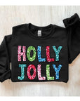 Holly Jolly Sequin Fleece Sweatshirt