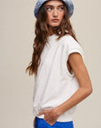 Listicle Short Sleeve Boxy Crew Neck Sweat Top