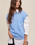 Listicle Short Sleeve Boxy Crew Neck Sweat Top