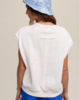 Listicle Short Sleeve Boxy Crew Neck Sweat Top