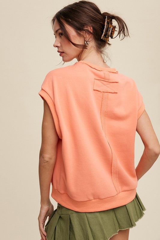 Listicle Short Sleeve Boxy Crew Neck Sweat Top