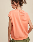 Listicle Short Sleeve Boxy Crew Neck Sweat Top