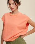 Listicle Short Sleeve Boxy Crew Neck Sweat Top