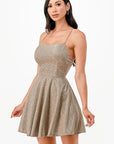 La Scala Glittered Fit Flare Dress