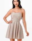 La Scala Glittered Fit Flare Dress