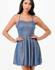 La Scala Glittered Fit Flare Dress