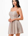 La Scala Glittered Fit Flare Dress