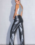 Vibrant M.i.U Metallic High Rise Wide Jeans