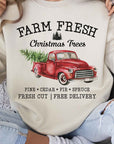 Farm Fresh Christmas Trees Graphic Sweatshirt