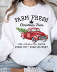 Farm Fresh Christmas Trees Graphic Sweatshirt