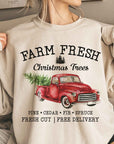 Farm Fresh Christmas Trees Oversized Sweatshirt