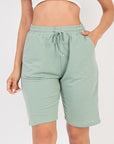 French Terry Bermuda Elastic waistband Shorts