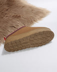 Chestnut Suede Contrast Plush Lined Snow Boots