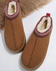 Chestnut Suede Contrast Plush Lined Snow Boots