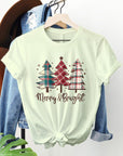 Christmas Plaid Trees Graphic Tee