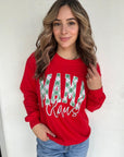 Plaid Mama Claus Sweatshirt