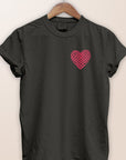 Pink Heart Love and Friendship Garment Dye Tee