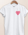 Pink Heart Love and Friendship Garment Dye Tee