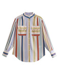 Striped Lantern Sleeve Shirt