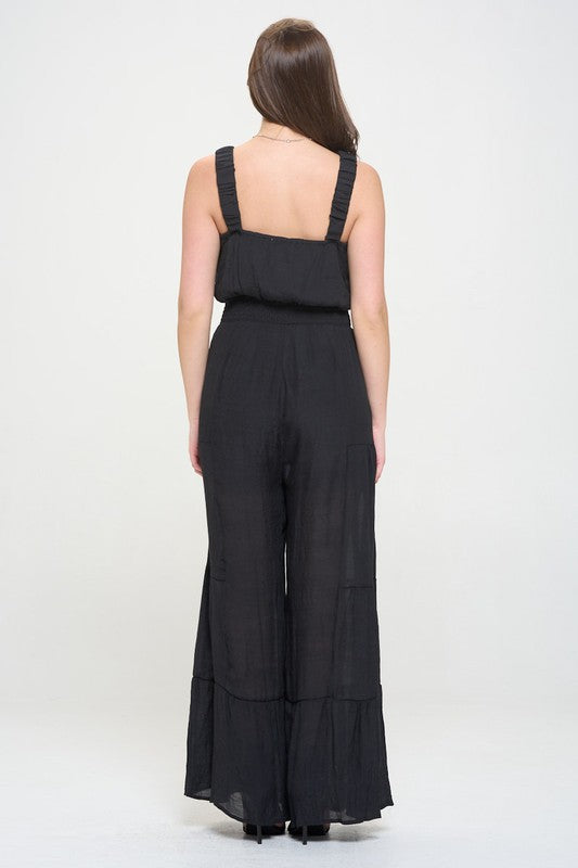 Jade By Jane PLUS Elastic Tiered Jumpsuit 2X