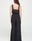 Jade By Jane PLUS Elastic Tiered Jumpsuit 2X