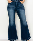 Artemis Vintage Plus Mid Rise Flare with Distressed Hem