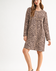 JOH Apparel Aurora Printed Faux Suede Dress with Pockets