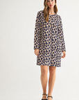 JOH Apparel Aurora Printed Faux Suede Dress with Pockets