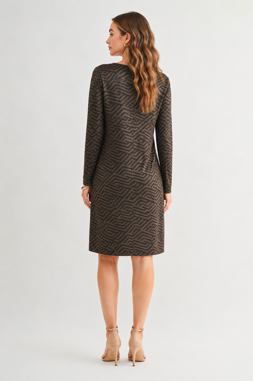 JOH Apparel Aurora Printed Faux Suede Dress with Pockets