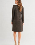 JOH Apparel Aurora Printed Faux Suede Dress with Pockets