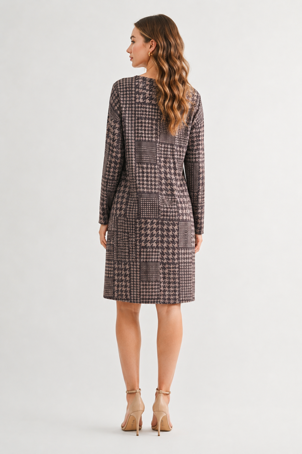 JOH Apparel Aurora Printed Faux Suede Dress with Pockets
