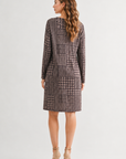 JOH Apparel Aurora Printed Faux Suede Dress with Pockets