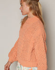 POL Mock Neck Cable Knit Sweater