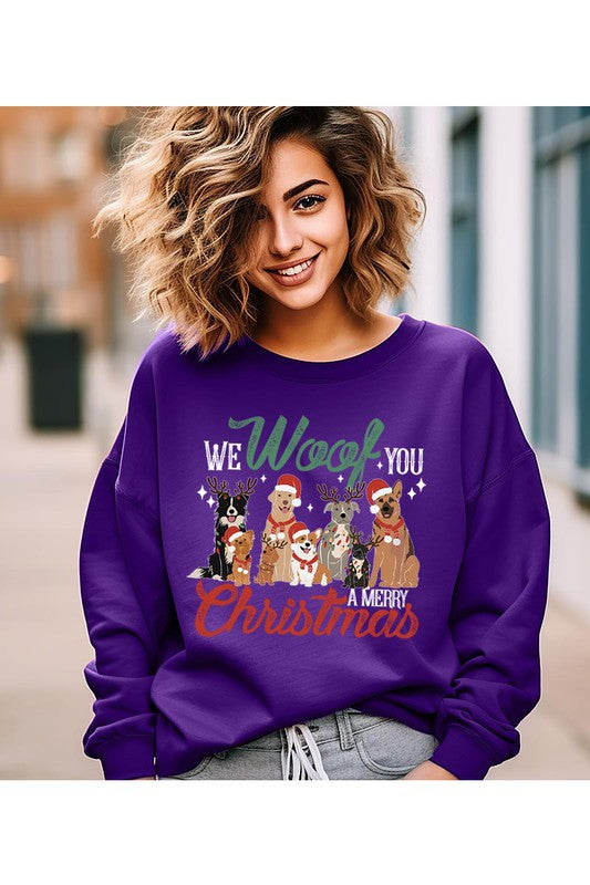 We Woof You a Merry Dog Christmas Sweatshirt