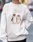 Cute Winter Penguins Graphic Fleece Sweatshirt