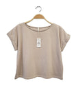 Fabina Brushed Organic Hemp Loose Fit Crop Top