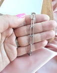 Luxe Silver Chunky Paper Clip Bracelet