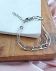 Luxe Silver Chunky Paper Clip Bracelet
