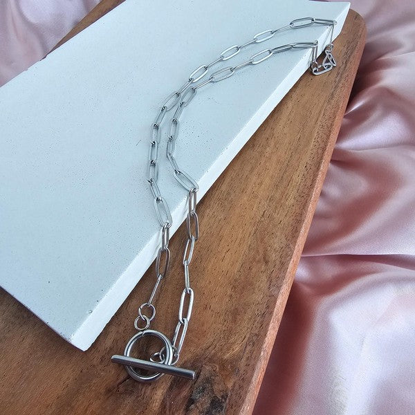 Luxe Silver Paper Clip Chain - 18in