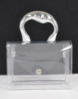 Silver Handle Transparent Stadium Bag