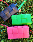 Candy Cube Woven Sling Bag