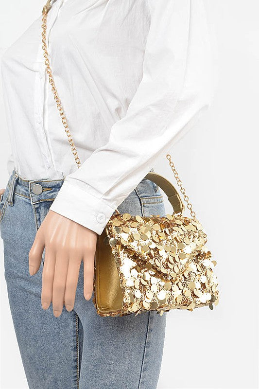 Large Sequins Crossbody Swing Bag