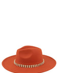 Rhinestone Accent Fedora Hat