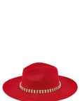 Rhinestone Accent Fedora Hat