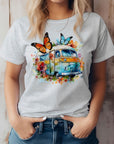 Retro Van Vintage Butterfly Graphic T-Shirt