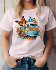 Retro Van Vintage Butterfly Graphic T-Shirt