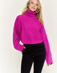 Jade By Jane Mock Neck Wide Sleeve Top PLUS